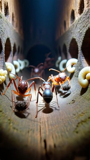 POV: Tiny Camera Inside an Acrobat Ant Nest 🐜🎥 #shorts