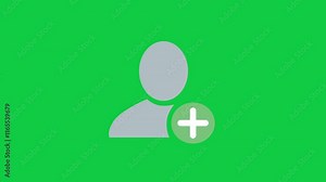 A user addition icon on a green background, representing new user registrations, profile creations, or online account setups in digital platforms.