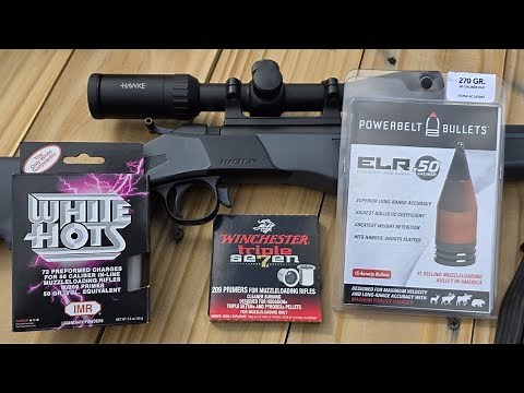 CVA Wolf .50cal Muzzleloader Accuracy Test W/ Powerbelt 270gr ELR & 100grs Of IMR White Hots