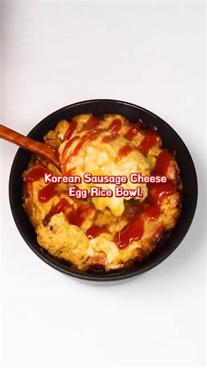 Ultimate Korean Sausage Cheese Egg Rice Bowl 🍳🧀🔥