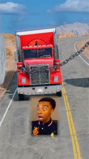 Cars VS Bollards & Chain 🚗⛓️‍💥 - BeamNg.Drive