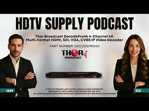 Thor Broadcast DecodePro4k 4-Channel 4K Multi-Format HDMI, SDI, VGA, CVBS IP Video Decoder