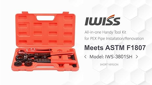 IWISS IWS-3801SH Portable PEX Pipe Crimping Tool kit 