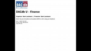 DACdb U - Finance 01.11.17