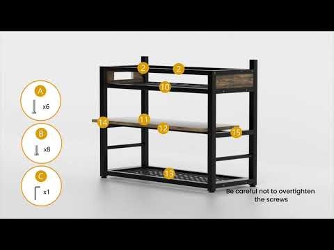How to Install | Sikaic LED Coffee Bar With Power Outlet Storage