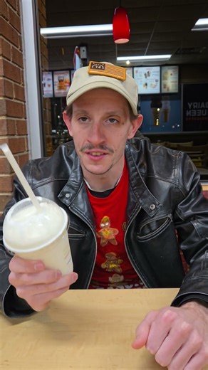 dairy queen holiday nog milkshake #good #dairyqueen #tasty #viral #milkshake #interesting #review