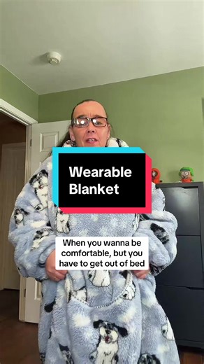 A wearable blanket to keep you comfortable and still able to do things. #wearableblanket