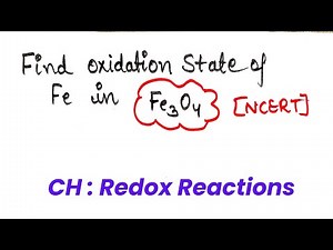 Oxidation state of Fe in Fe3O4 | NCERT SOLUTIONS | Redox Reactions