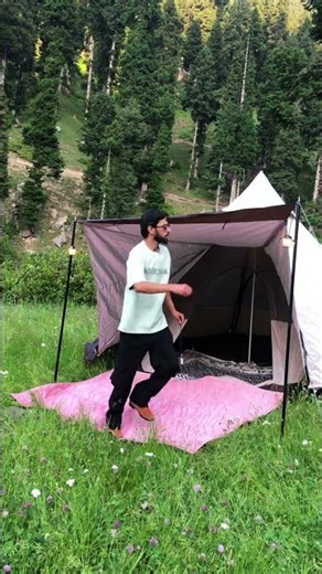 Camping 🏕️ #camping #survival #shorts 😍🍁