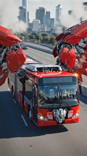 Bus grows wings and becomes flying robot
