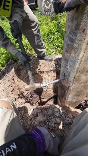 😱 How Linemen Install a Utility Pole Grounding System | High-Voltage Power Line Construction #Shorts