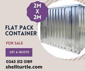 Galvanised Flat Pack Container 2m x 3m - ShellTurtle