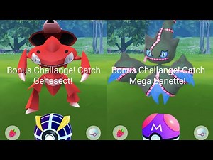 Shiny Genesect & Mega Banette raids started in pokemongo...