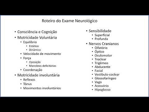 ROTEIRO DO EXAME NEUROLÓGICO
