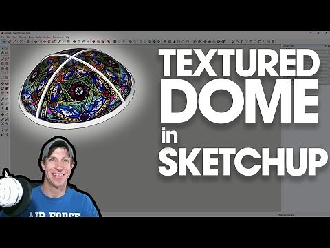 CREATING A TEXTURED DOME in SketchUp with Drape, Thru Paint, and Joint Push Pull