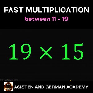 199K views · 4.6K reactions | MATH TRICKS | Mental Multiplication between numbers from 11 up to 19 #ZahlenRMD4 | Asisten and German Academy | Facebook