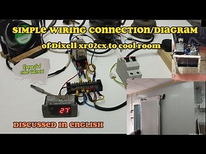 SIMPLE WIRING CONNECTION / DIAGRAM OF DIXELL XR02CX FOR COOL ROOM
