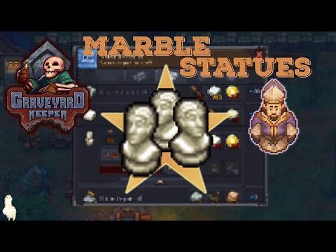 Gold Marble Statues for The Bishop Graveyard Keeper