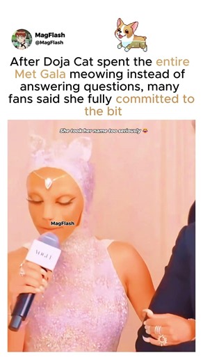 Doja Catt meowed her way through the met gala interviews #dojacat