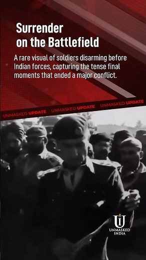 1971 Surrender Moment: Pakistani Soldiers Lay Down Arms Before Indian Army 🇮🇳
