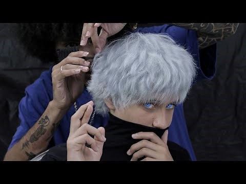 SATORU GOJO HAIRCUT 😱 CRAZY JUJUTSU KAISEN TRANSFORMATION