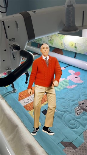 That feeling of the last row of longarming a quilt. #100acrewoods #quilting #longarming #quiltfinishing #quiltersoftiktok