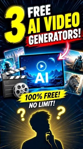 3 Best FREE AI Video Generators 2026 🔥 | Unlimited AI Videos & Images