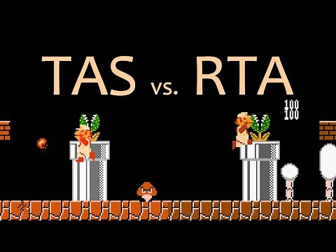 Super Mario Bros. "Warpless" TAS vs. RTA World Record (18:49.972 by Niftski)