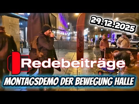 Montagsdemo der Bewegung Halle am 29.12.2025
