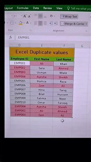 Excel Me Duplicate Values Kaise Dhunde? 🔥 #OfficeHacks#Shorts #ExcelTips#shortvideo #shorts