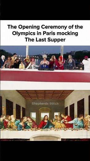 The opening ceremony of the Olympics in Paris mocking the Last Supper ✝️