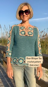 🌊River Whispers Tee crochet pattern (linked in bio)🌊 Sometimes, I get completely swept away by a particular style—this pattern was born from my obsession with ethnic designs! Mixing styles can lead to some amazing surprises. I played it safe with jeans, but I’d love to know—what would you pair this top with? #outstandingcrochet #crochettop #crochetpattern #crochet #crochetdesigner #crochetaddict #crocheting #crochetmotif | Outstanding Crochet