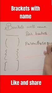 Brackets and their name#maths #shortvideo
