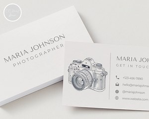 Photographer Business Card Template Photographer Calling Card Business Card Canva Template Photographer Card Editable Card Canva Template - Etsy
