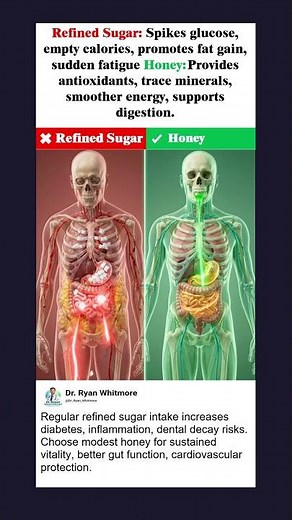 Is Honey Really Better Than Sugar? #health #fitness #gym #healthylifestyle #facts