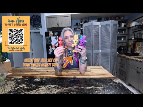 Cute Robot Fidget Toys, Extendable Arms/Legs & Suction