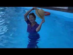 💦 Wetlook • Wet Purple Suit Pool Fun #swimmingpool #wet #wetgirl #wetclothes #wetlook