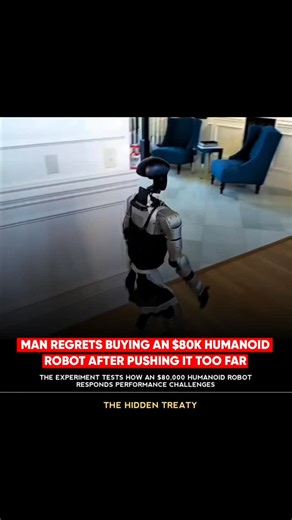 MAN REGRETS BUYING AN $8OK HUMANOID ROBOT AFTER PUSHING IT TOO FAR THE EXPERIMENT TESTS HOW AN $80,000 HUMANOID ROBOT RESPONDS PERFORMANCE CHALLENGES #viralreels #viral #technews #tech #humanoid #robot | Thehiddentreaty | Facebook
