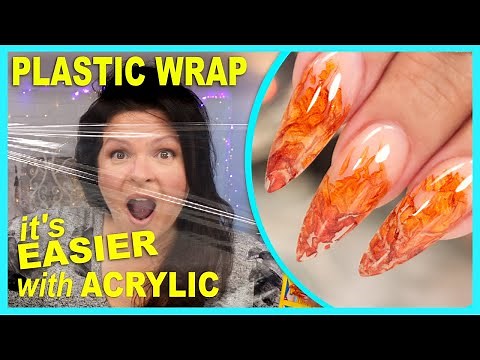Create Amazingly EASY Fall Leaves with Plastic Wrap & Acrylic🍁