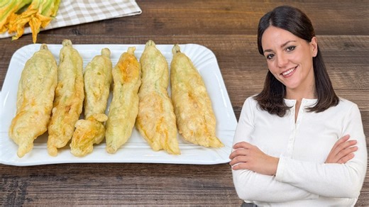 Fiori di zucca croccanti fritti in pastella