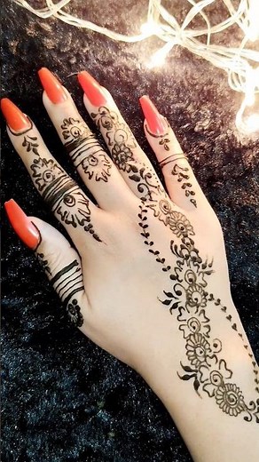 Easy jewelry style mehndi design||Simple gol tikki mehndi design #mehndishorts