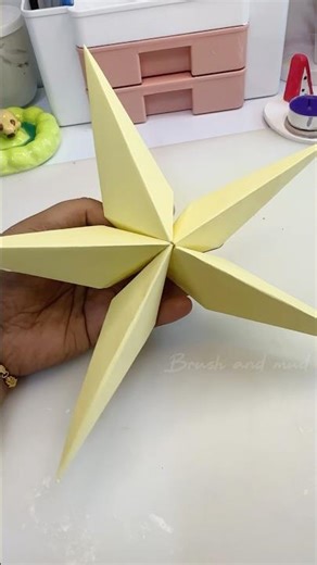 YOU MUST TRY!! DIY 3D Paper Star | Easy Craft Tutorial 🌟#craft #shorts #diy