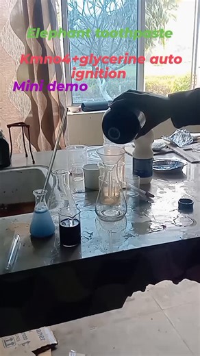 Urmi let's learn chemistry on Instagram: "Elephant toothpaste #auto fire #chemistry"