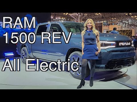 All-New RAM1500 REV full-electric truck. // Production model walk around