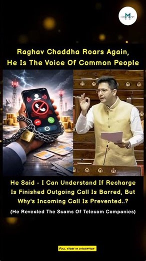 “Raghav Chadha Exposes Telecom ‘Incoming Call’ Issue! 📞⚡”