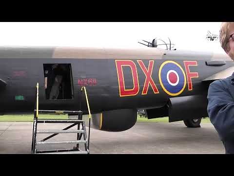 Lancaster Bomber LIVE engine start and taxi-run