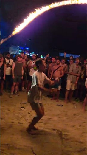 Me fire rope jumping at Full Moon Festival, Koh Phangan - 2026.04.03