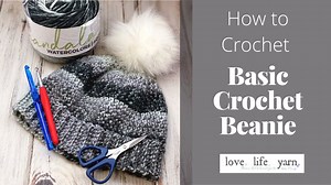 How to Crochet Basic Beanie Easy Tutorial
