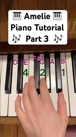 Amelie 🎹 Piano Tutorial Part 3 VERY EASY! 😍 #pianotutorial #amelie #yanntiersen