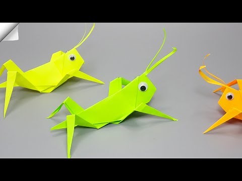 How to make paper grasshopper | Origami grasshopper easy